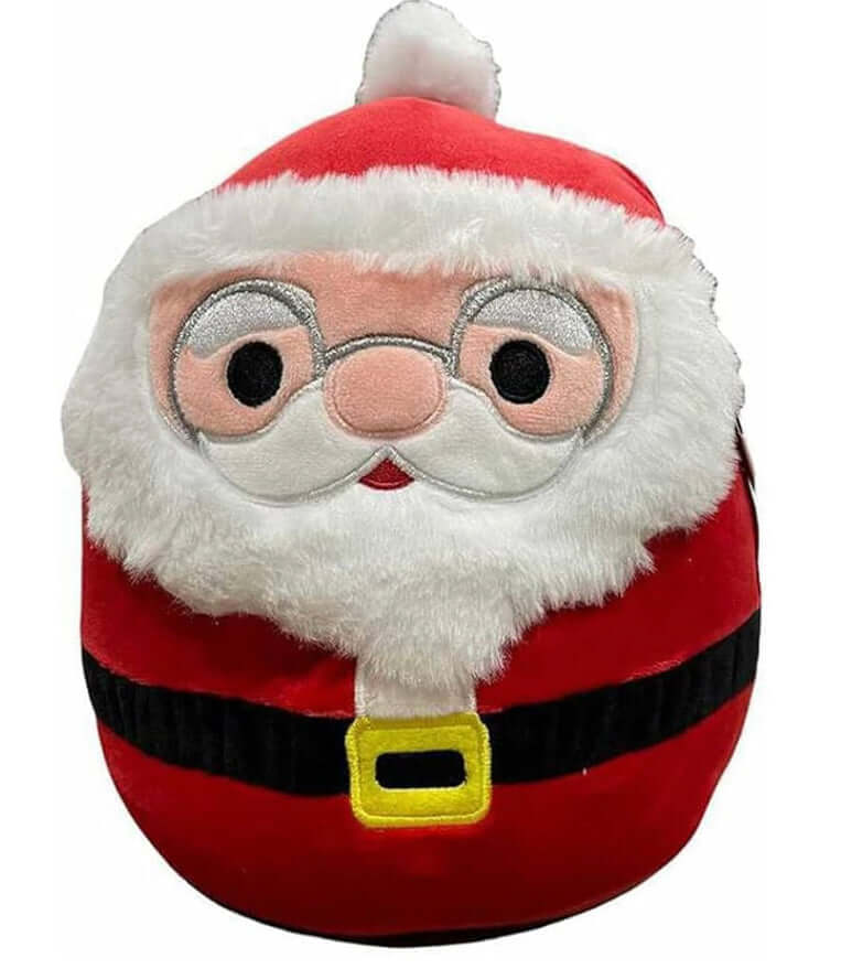 Squishmallow Nick Santa Claus plush toy, 5-inch official holiday plush by Kellytoy, soft and squishy Christmas gift.