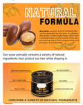 Natural formula ingredients for Kayden Wave Promade highlighting shea butter and benefits for healthy styling.