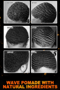 Men’s grooming natural wave pomade